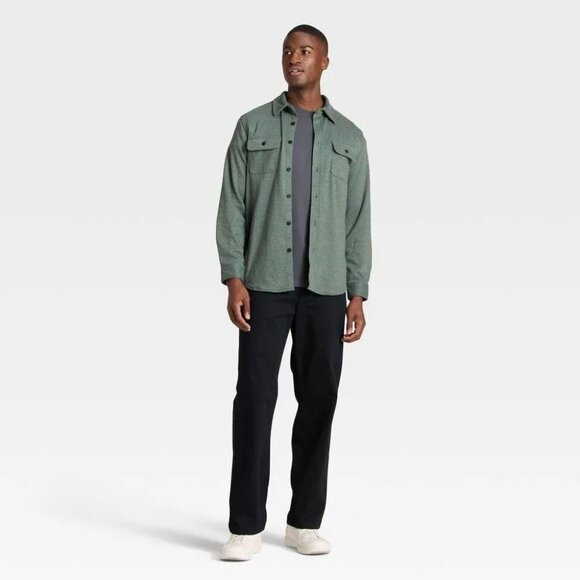 Goodfellow & Co Other - Goodfellow Comfort Wear Soft Jacquard Knit Button Up Green Shirt -- Medium 38/40